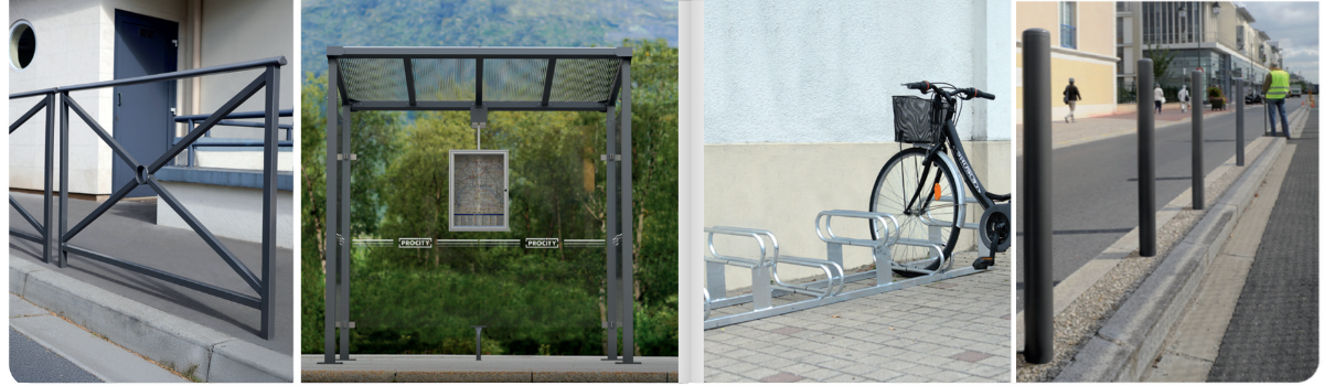 Mobilier urbain en acier pour l’aménagement extérieur : bancs, potelets et équipements résistants et durables