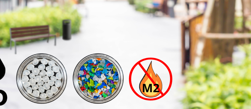 Mobilier urbain en plastique, les collectivités font leur choix de matériaux plastiques