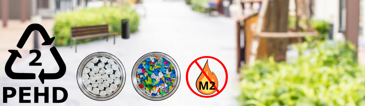 Mobilier urbain en plastique, les collectivités font leur choix de matériaux plastiques